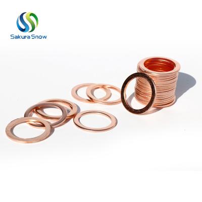 China M2 M2.5 M3 M4 M5 M6 M8 M10 FLAT Copper Flat Copper Gasket Gasket, Washer Gasket for sale