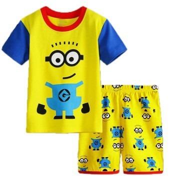 China New cartoon QUICK DRY children's pajamas children's short-sleeved home wear boys' pajamas two-piece suit for sale