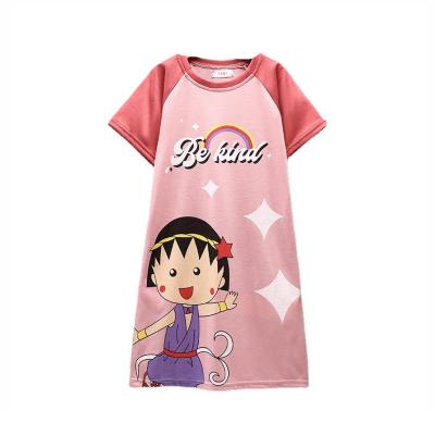 China New QUICK-DRY Children's New Children's Nightgown Parent-child Sleepwear Parent-child Girls Cotton Pajamas Pajamas Kids Princess Dress for sale