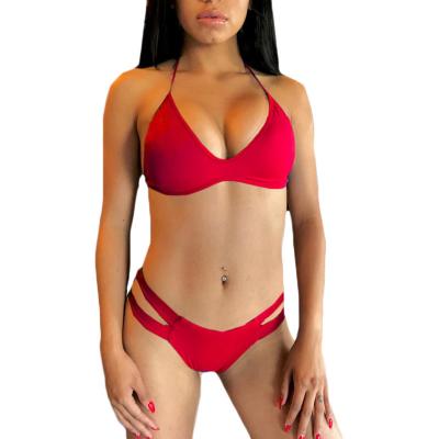 China Low Waist Bikini Triangle Swimwear 2021 Breathable Tow Pieces Swimsuit Women Feminine Lift Up 2 Piece Suit Bathing Swim Cut New Biquini for sale