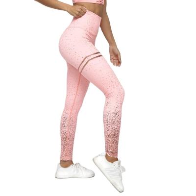 China Europe and America popular ring antibacterial best-selling double printed slim fit slimming sports running yoga pants gaiters for sale