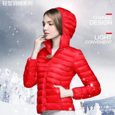 China Anti-Wrinkle Light Down Jacket Female Winter Thin Short Hooded Bandana Unisex Shiny Bubble Coat New for sale