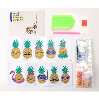 China 2021 Eco-Friendly Gift 5D Cartoon Fruit Diamond Painting Stickers Decorative Paintings Book Stickers For Kids for sale