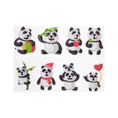 China Eco-Friendly Panda Diamond Painting Stickers Decorative Paintings Gift Animals Promotional Stickers For Party Favors for sale