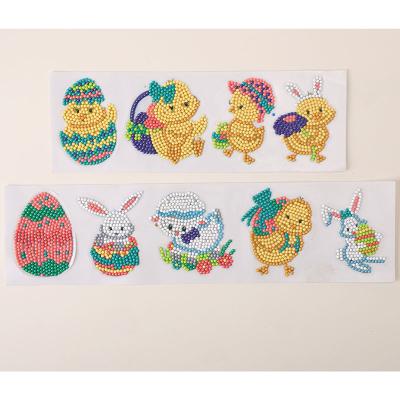 China Gift 5D Cartoon Eco Friendly Hot Stamping Animals Diamond Painting Mug Stickers Decorative Paintings For Kids for sale