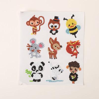 China Cute DIY Gift Cartoon Animals Diamond Painting Stickers Decorative Paintings Fridge Eco-Friendly Advertising Stickers for sale