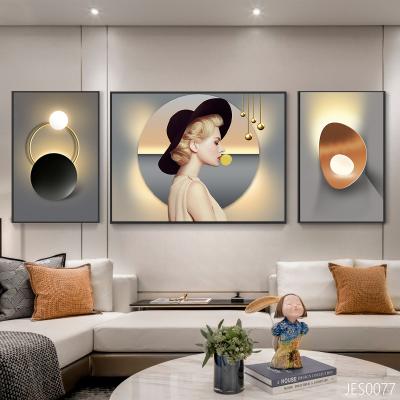 China Modern Party Decorations Wall Art Gift Set Crystal Porcelain Painting for Wedding Decorations for sale