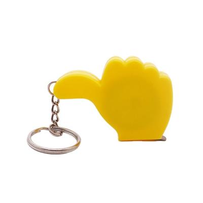 China Cheap Gift Plastic Mini Tape Measure Key Chain With Carbon Steel Blade for sale