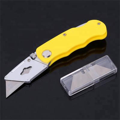 China ABS Comfort Slide Plastic Open Handle Utility Folding Utility Knife For Cutting for sale