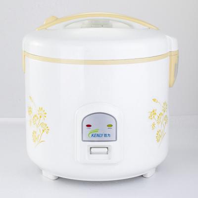 China White and yellow color with high quality luxury stick rice flower design indonesia good price non electric rice cooker 1.5L 1.8L 2.8L for sale