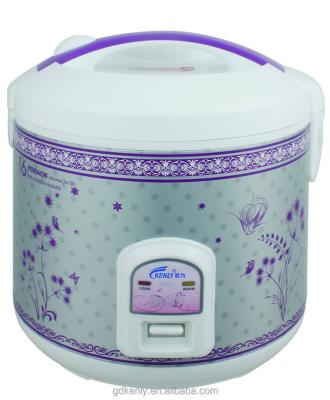 China White and purple color with flower design bangladesh big size purple ribbon luxury rice cooker for sale