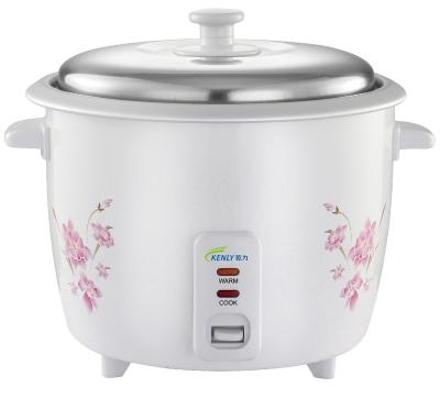 China White color with flower design best price rice cooker 0.8L/1.2L/1.8L drum shape electric home commercial rice cooker for sale