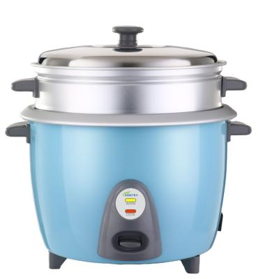 China Commercial 4-6 Cups Rice Cooker Housewares 1.8L Tinplate Body Blue Drum Rice Cooker for sale