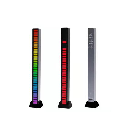 China Hot Selling Rotation/Projection Rechargeable RGB Voice Control Led Music Sound Activated Pickup Light Rhythm Light for sale