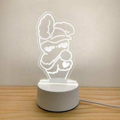 China Fashional Kids Room Table Lamp 3 D Night Lamp Child Portable Custom 3d Illusion Led Night Light For Children for sale