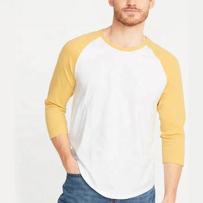 China New arrival QUICK DRY 3/4 sleeve slim fit raglan tee t shirt for men for sale