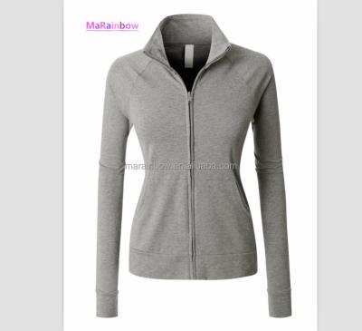 China China Factory High Quality Womens Long Sleeve Breathable Lightweight Active Performance Cadet Collar Running Jackets for sale