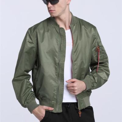 China Serviceable Custom OEM Solid Color Zipper Outdoor Bomber Jacket Full Windshirt Waterproof For Men Wholesale Price for sale