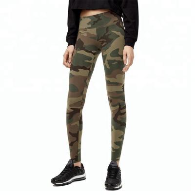 China Antibacterial High Waist Fitness Workout Sports Gaiters Camouflage Yoga Pants Women for sale