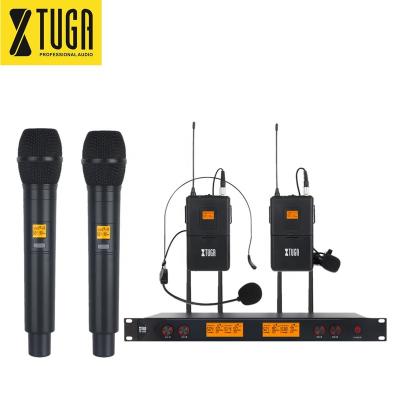 China Headset& Professional Handheld Microphone 2Handheld UHF Wireless Microphone 2Bodypack for sale