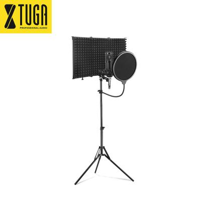 China Recording MIC With Shield Screen Stand Custom Recording Microphone And Stand Wholesale Professional Recording Microphone With Stand Stand for sale