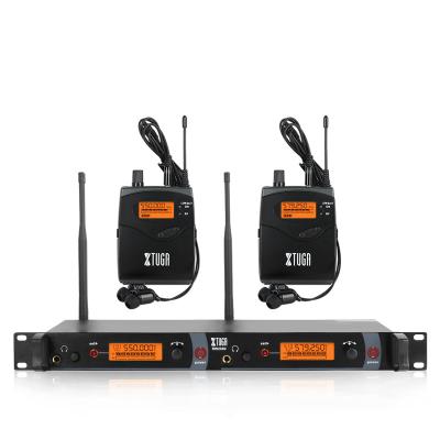 China Professional 150 Meter 2 Bodypack Radio 2 Channel In Ear Monitor System for sale