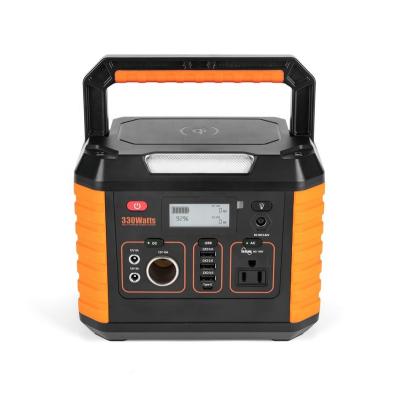 China 300W Portable Flashlight Lithium-ion Battery Power Station With 110V 220V Pure Sine Wave AC DC Outlet for sale