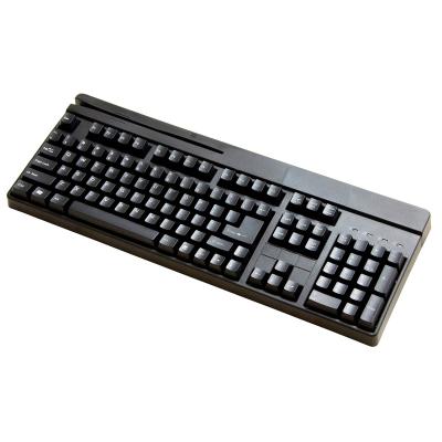 China Reliable Membrane USB Material Conventional POS Keyboard With Magnetic Stripe Card Reader MSR Keyboard for sale