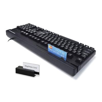 China Membrane Pos Magnetic Stripe Card Reader MSR Keyboard Card Swipe Heavy-Duy Wired Keyboard for sale