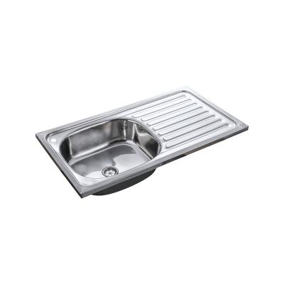 China With Faucet Factory Manufacture Price Stainless Steel Commercial Sink With Drainer for sale