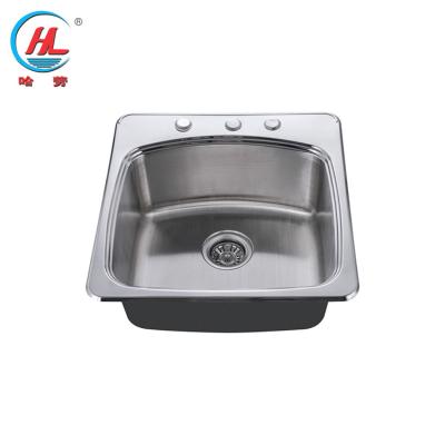 China Without Faucet Factory Direct Design Single Bowl 304 Stainless Steel Raw Materials Kitchen Sink For Household for sale