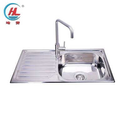 China Without Faucet Factory Direct Supply Single Bowl Drainer Sink Stainless Steel Kitchen Sink for sale