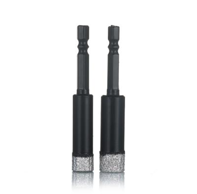 China Concrete Ceramic Double Groove Diamond Ceramic Diamond Core Drill Bits Dry Tools Vacuum Diamond Drill Bits Welded For Mortiser Mud Granite Glass Marble Concrete for sale