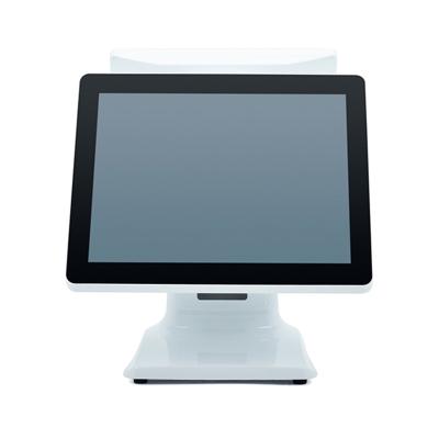 China Dual Touch Screen 15 Inch Cashier White 11.6 Inch All In One Machine With 15 Inch Touch Capacitive Display For Restaurant for sale