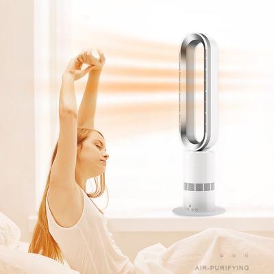 China Hotel Air Conditioning Ceramic Heaters Fan Home Use Electric Charging Fan Rotates Bladeless Air Tower Cooler&Heater Fan Pakistan for sale