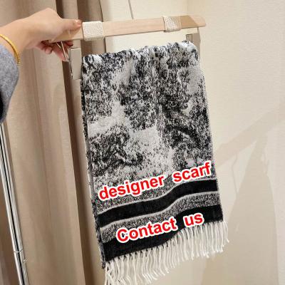 China Cashmere 2022 famous women's scarfs luxury brand woman winter tassels ladies designer cashmere scarves shawls branded scarfs for women for sale