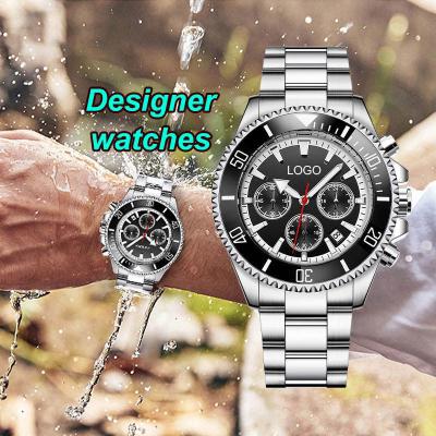 China Day/Date 2022 Fashion Mens Watches Famous Brand Luxury Stainless Steel Quartz Watch For Men women Cheap Designer Watches with box for sale