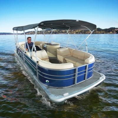 China Kinocean 25ft pontoon boat taxi boat luxury aluminum passenger boat for sale for sale