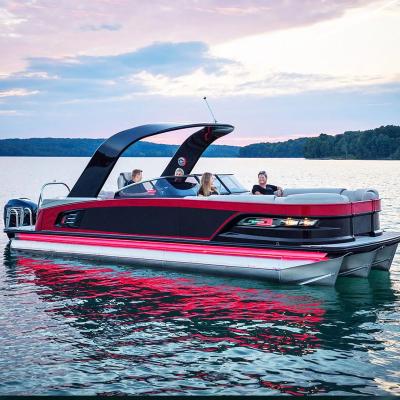 China 2022 Fishning Small Fiberglass Pontoon Luxury Fishing Boat With Toilet for sale