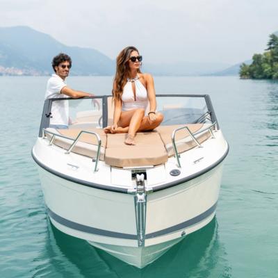 China Fishing and Hunting Luxury Yacht Kinocean Sport Riviera 2022 6.75 Meter 6 Person Cruiser Aluminum Boats For Sale for sale