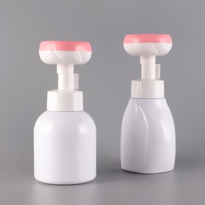 China Custom Flower Shape Personal Care Products Color Hand Soap Dispenser Plastic Liquid Pump Bottle for sale