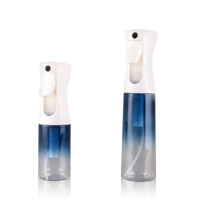 China Blue Plastic Continuous Hairspray 200ml 300ml Spray Bottle for sale