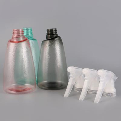 China Wholesale Non Spill Pink 500ml Transparent Green Gray Bottles With Trigger Sprayer For Daily Garden Use for sale