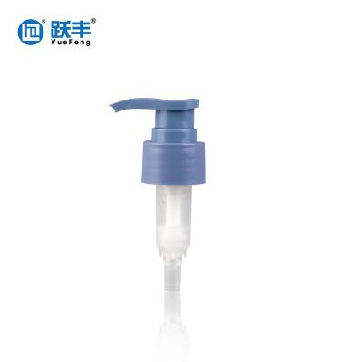 China Non Flip 28mm Spring Out Blue Plastic Dispenser Pump For Shampoo for sale