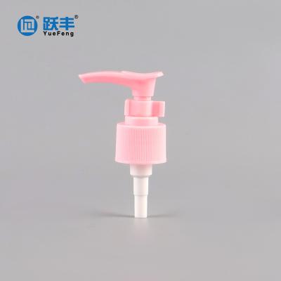 China Non Spill Maker Price Lotion Pump 24mm Pink Plastic Soap Pump Tops Ribbed Clip Lotion Pump For Bottle for sale