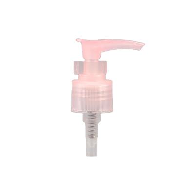 China Non Spill Translucent Pink 24mm Clip Lotion Pump Tops For Bottle for sale