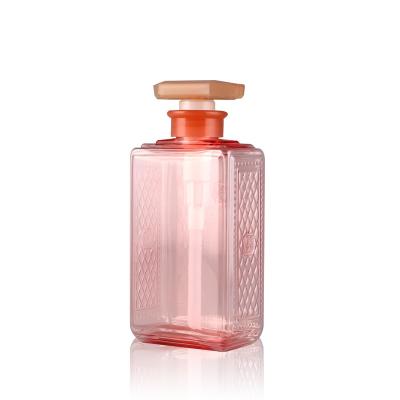 China Wholesale Non Spill 750ml PET Clear PET Square Shampoo Bottle Lotion Bottle for sale