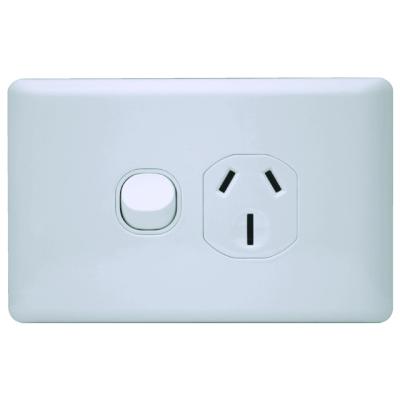 China 15A POWERPOINT AUSTRALIA POWER POINT HIGH QUALITY BRASS HORIZONTAL SINGLE SOCKET OUTLET for sale