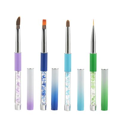 China Art Nail Art Pen Polish Set Cute Nail Brush Nail Art Brush 4pcs Set for sale