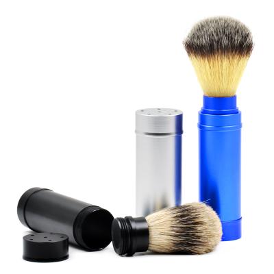 China High Quality Hard Shaving Brush Barber Neck Cloth Brush with Metal Handle and Vented Boar Hair Beard Shaving Brush Private Label for sale